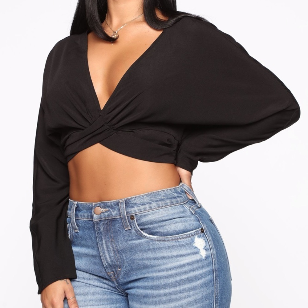 NWT Fashion Nova Crop Top Blouse